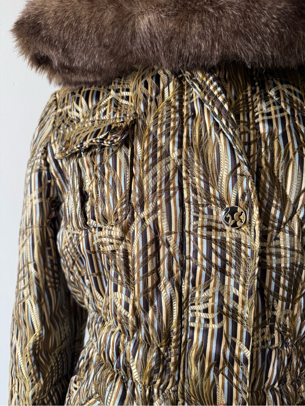 Vintage Y2K Baby Phat Faux Fur Trim Puffer Coat Jacket | Removable Hood & Cuffs - Picture 2 of 16